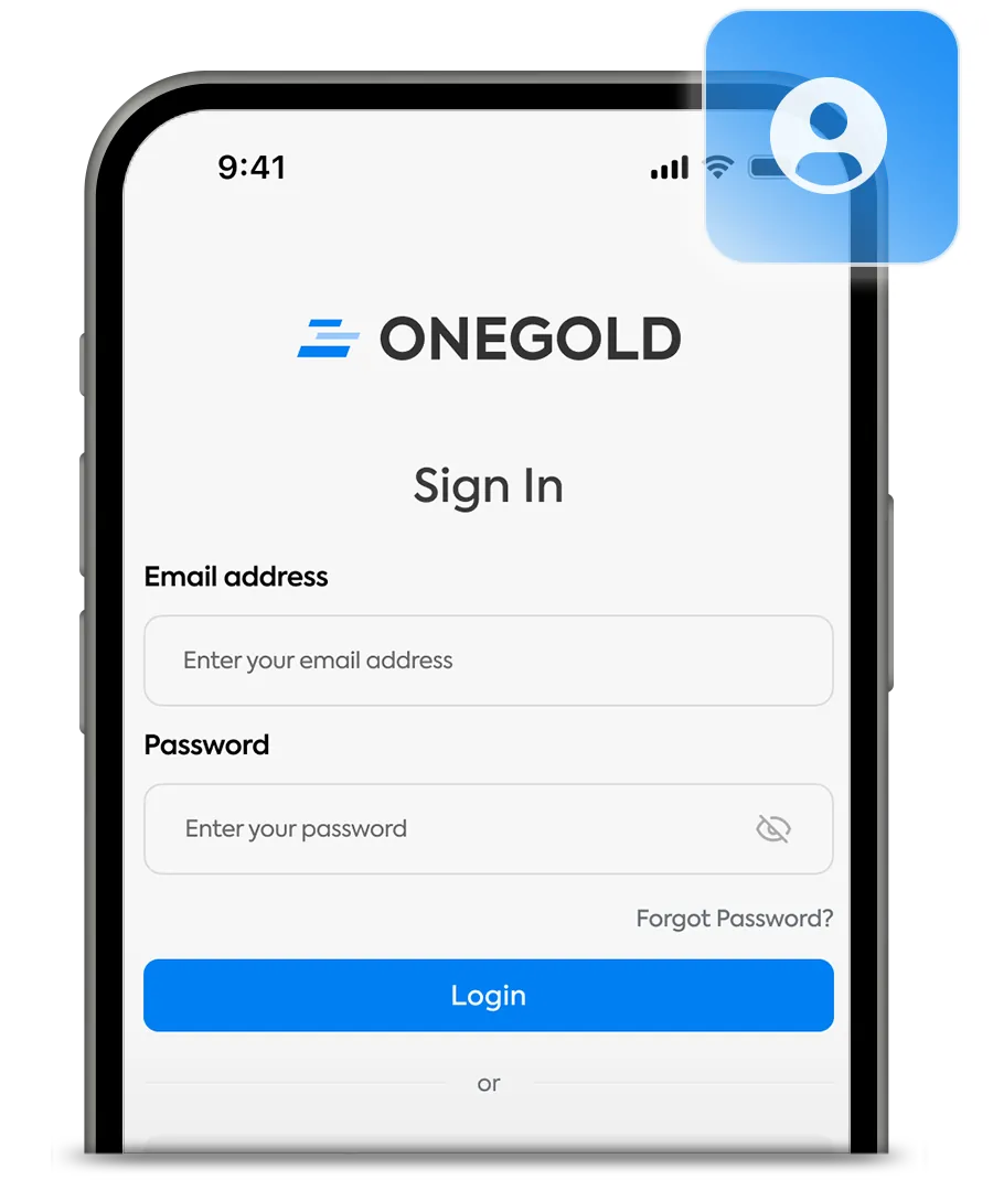 Die OneGold-App zeigt den Kaufvorgang
