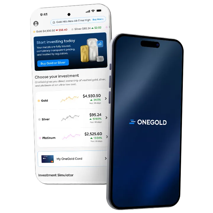 OneGold-App mit dem Anlagesimulator und Portfolio-Salden