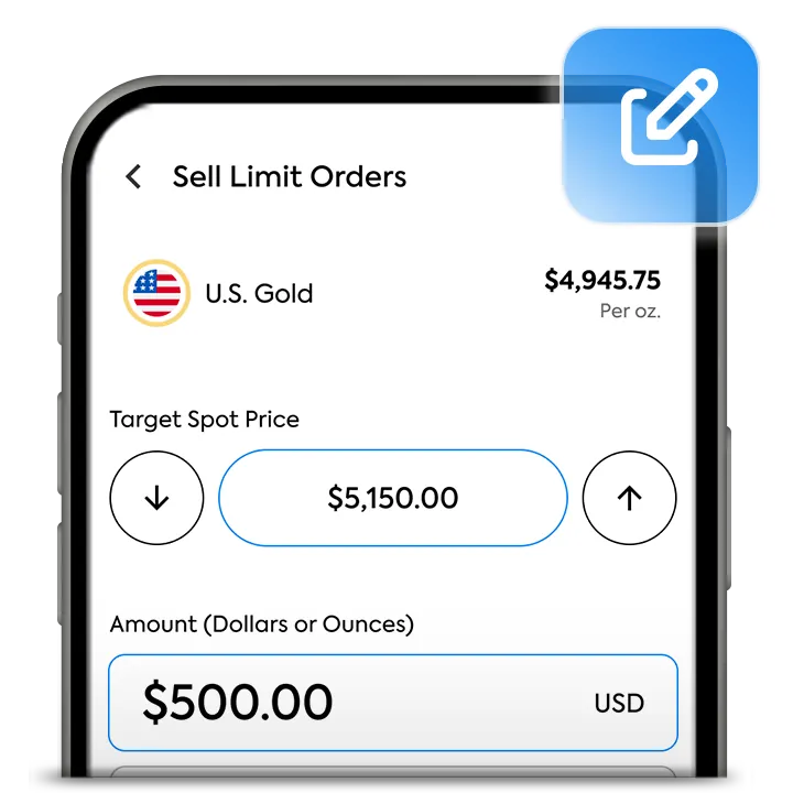Verwalten von Limitorders in der OneGold-App