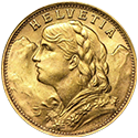 Medaillon der Helvetia-Platinmünze
