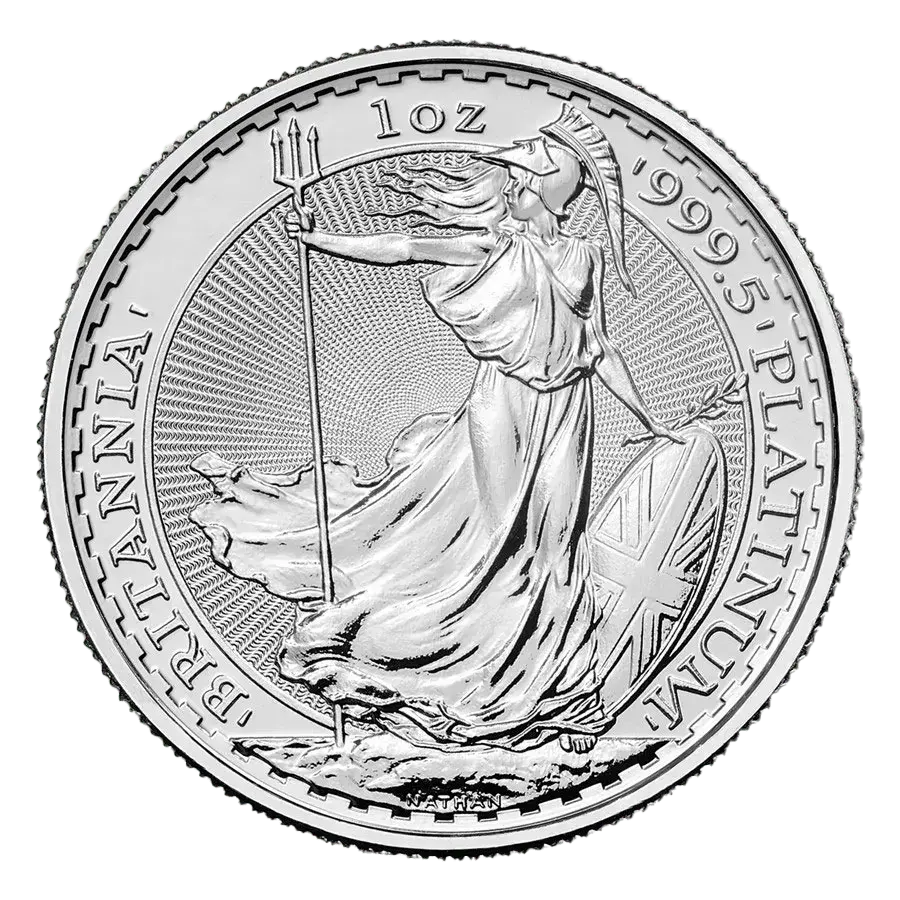 Medaillon der Britannia-Platinmünze