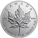 Medaillon der Silber-Maple-Leaf-Münze